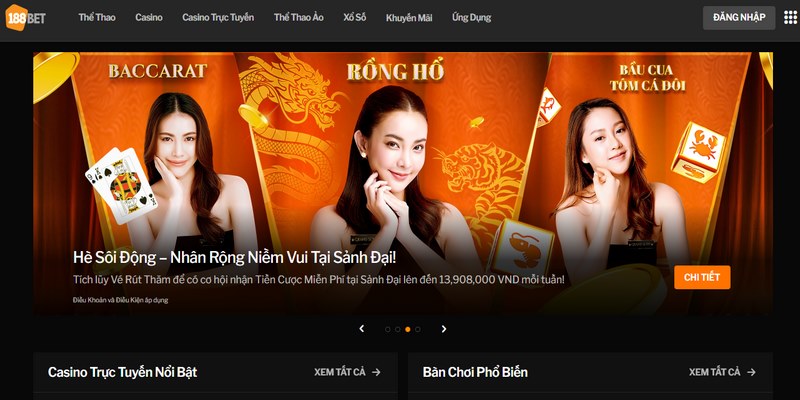 188bet - Địa chỉ cá cược với hơn 10 triệu tựa game bùng nổ