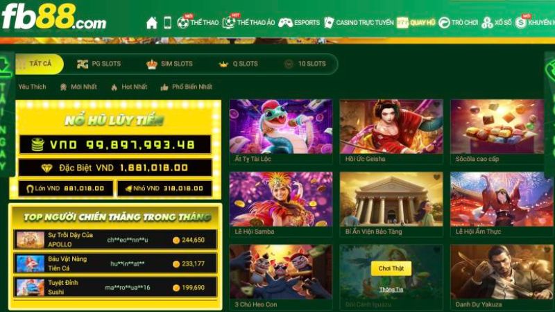 FB88 thu hút hơn 1 triệu cược thủ tại Việt Nam trong năm qua