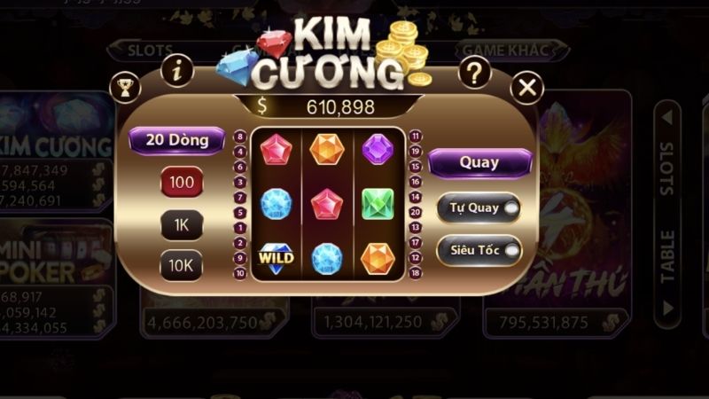 Nổ hũ kim cương săn kho báu triệu xu với từng vòng rực rỡ