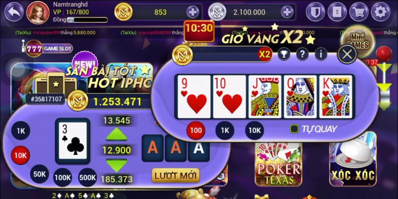 Nổ hũ Mini Poker trúng hũ 50 triệu chỉ với vài nghìn đồng
